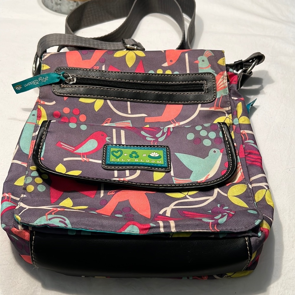 Lily Bloom Crossbody Bag Birds Print